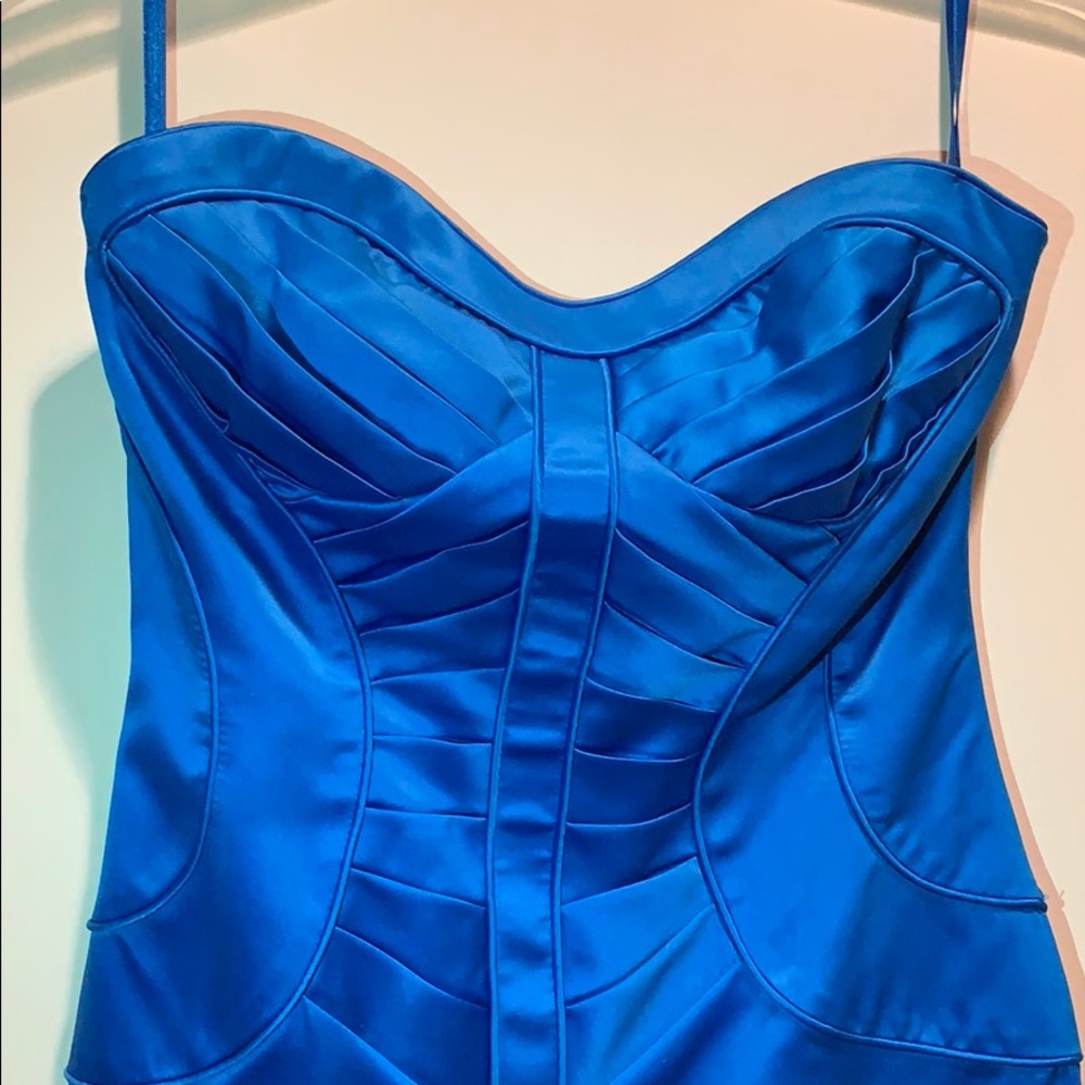 Blue Satin Dress